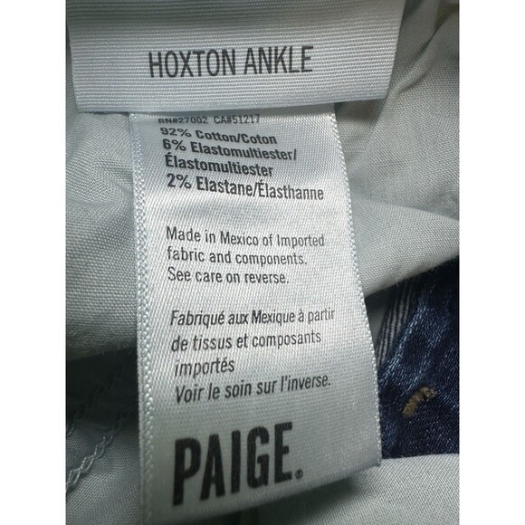 PAIGE Hoxton Ankle Socal Denim Blue Jeans Women's 23‎ NWOT - Picture 6 of 11